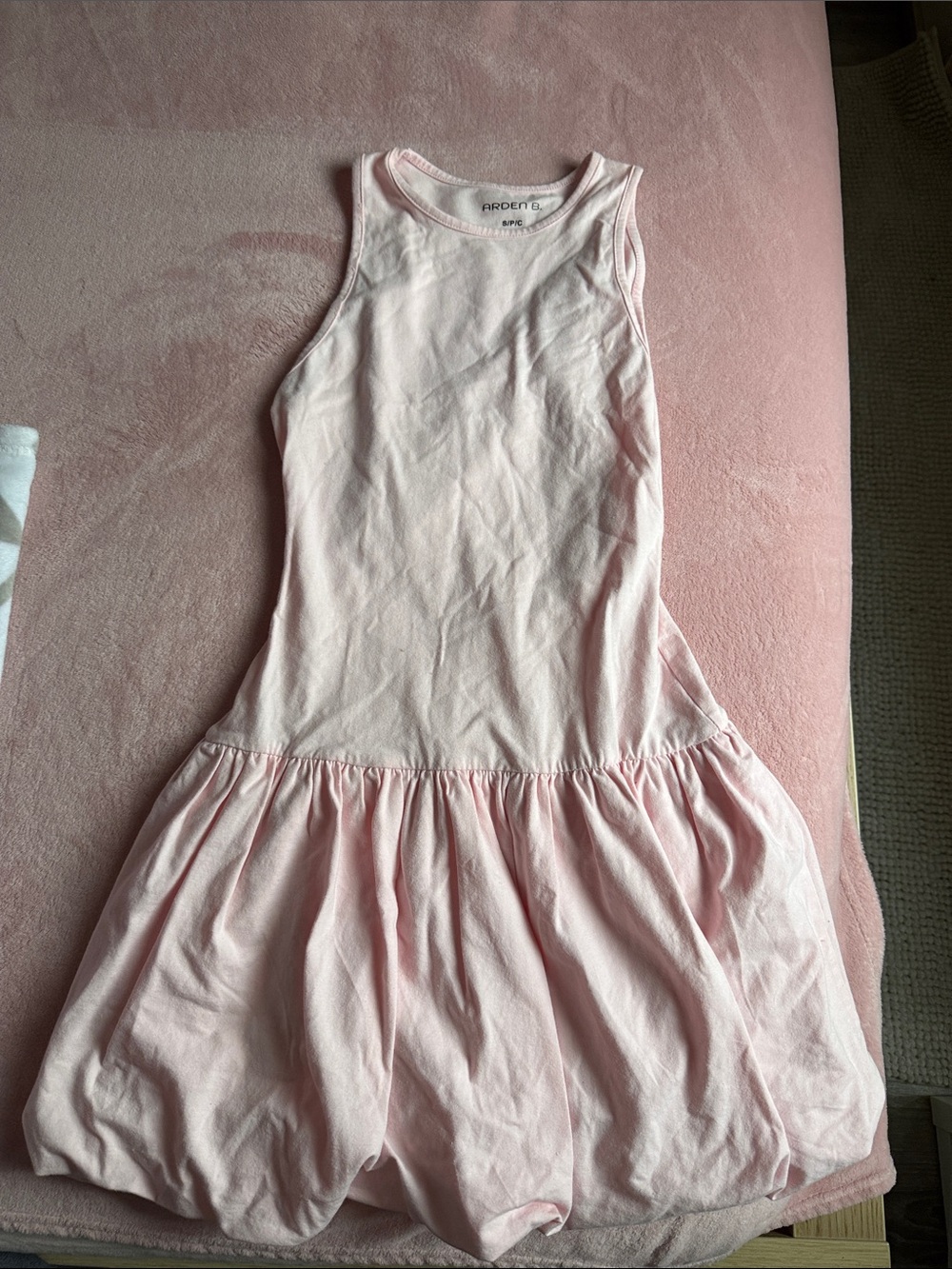 Ardene Pale Pink Sleeveless Drop-Waist Knit Dress